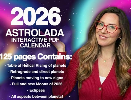 NEW 2026 Astrology Interactive PDF Calendar