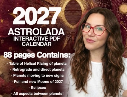 NEW 2027 Astrology Interactive PDF Calendar